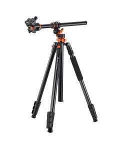 Tripé Profissional K&F Concept 10kg - Altura 170cm, Cabeça Esférica e Coluna Reversível