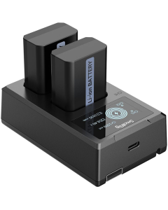  Kit de Carregador SmallRig NP-FW50 Kit com 2 Baterias e Carregador USB 2-Bay – Energia Extra para Filmagens