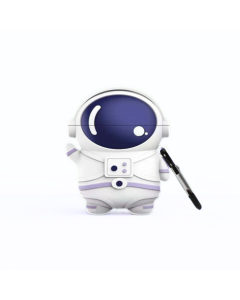 Capa AirPods com design de astronauta de desenho animado 3D