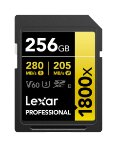 Cartão de Memória SDXC Lexar Professional Gold 256GB 1800x UHS-II 280MB/s