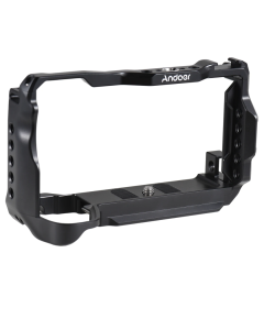 Cage Andoer para Sony A6700 – Estrutura em Alumínio com Múltiplas Roscas 1/4" e 3/8" para Acessórios