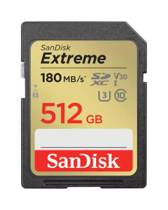 Cartão de Memória SDXC Sandisk Extreme 512GB UHS-I 180MB/s