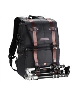 Mochila K&F Concept Urban Wander 01 20L – para Câmera, Notebook 15,6" e Tripé (Marrom Escuro)