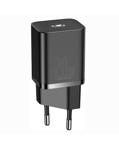 Carregador Baseus Super Si 20W Tipo C – Alta Velocidade de Carga e Portátil (Preto)