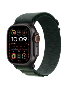 Apple Watch Ultra 2 49mm, Titanium Black, Pulseira Loop Green