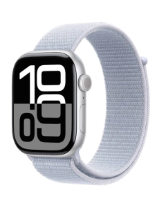 Apple Watch Series 10 42mm, GPS, Alumínio Silver, Pulseira Loop Blue Cloud