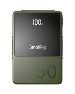 Bateria SmallRig VB50 Mini V-Mount (Verde) – 50Wh, USB-C PD 45W e Design Compacto