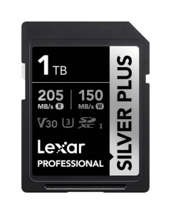 Cartão de Memória SDXC Lexar Professional Silver Plus 512GB UHS-I 205MB/s