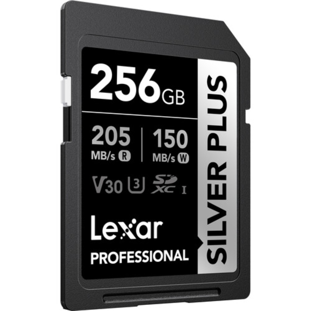 Cartão de Memória SDXC Lexar Professional Silver Plus 256GB UHS-I 205MB/s