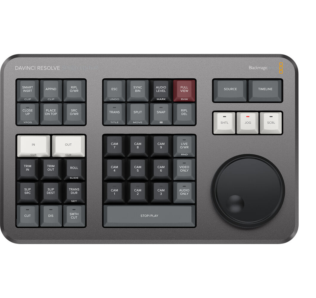Controlador DaVinci Resolve Studio Speed Editor (Sem Licença) – Teclas de Atalho e Jog Wheel para Edição Profissional
