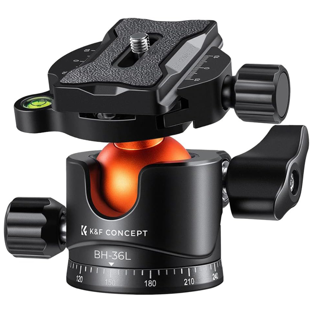 Cabeça para Tripé K&F Concept BH-36L com Capacidade de 16 kg – Alta Resistência