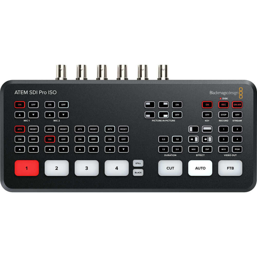 Switcher Blackmagic Design ATEM SDI Pro ISO – Produção ao Vivo com Gravação ISO