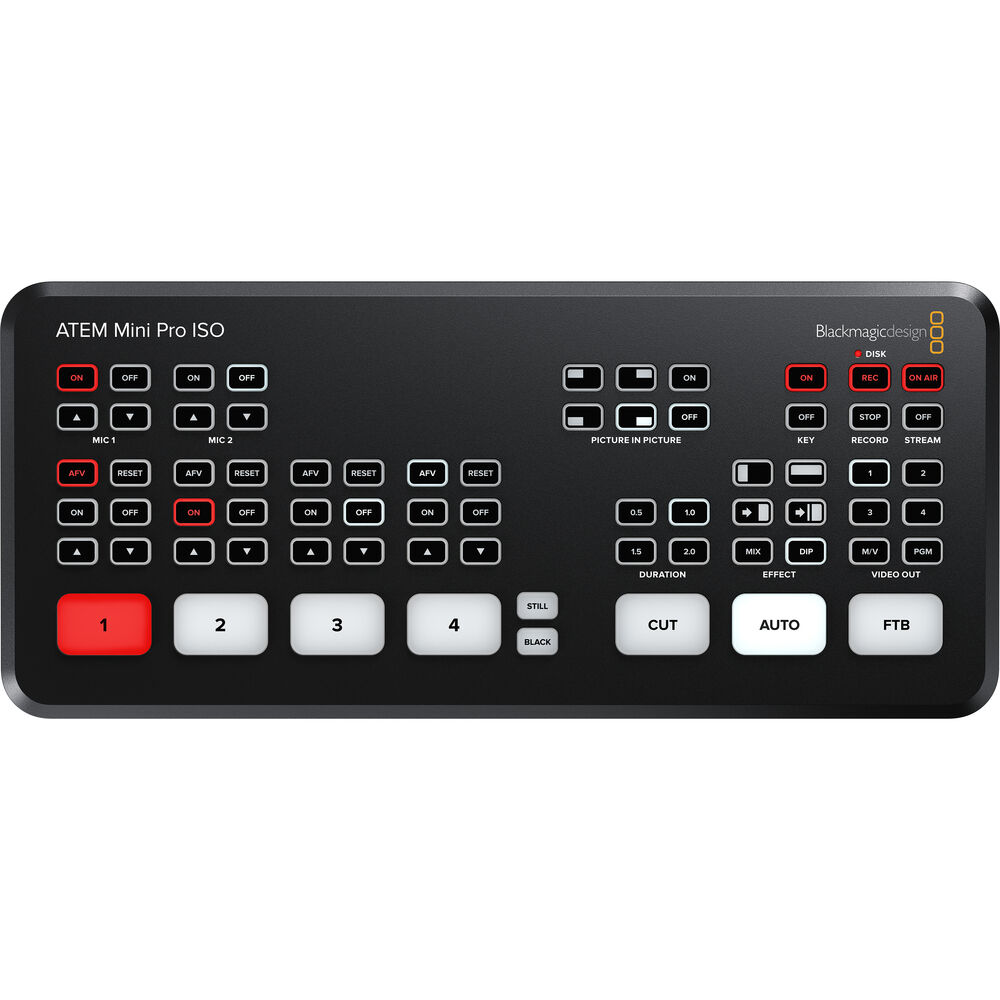 Switcher Blackmagic Design ATEM Mini Pro ISO – Produção ao Vivo com Gravação ISO