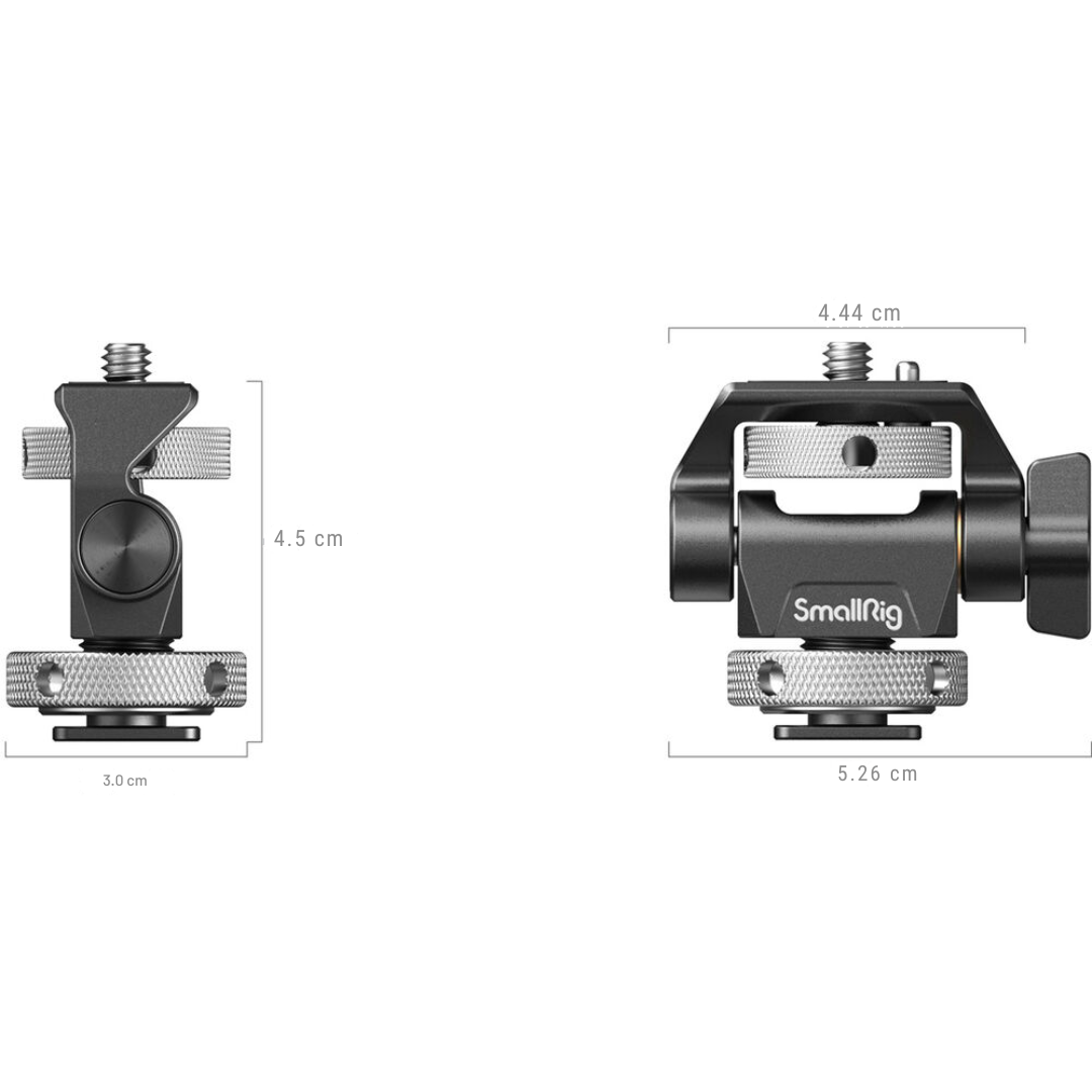 Suporte Profissional SmallRig para Monitor – Rotação, Inclinação e Encaixe em Sapata