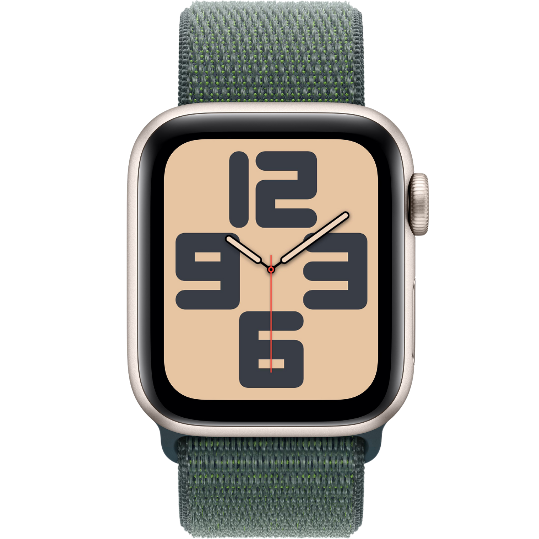 Apple Watch SE 2 40mm, GPS, Alumínio Starlight, Pulseira Loop Green
