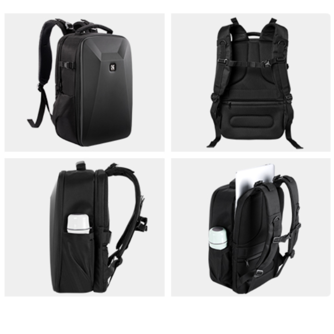 Mochila K&F Concept Rígida para Câmera e Tripé - Capacidade até 22L (Preto)