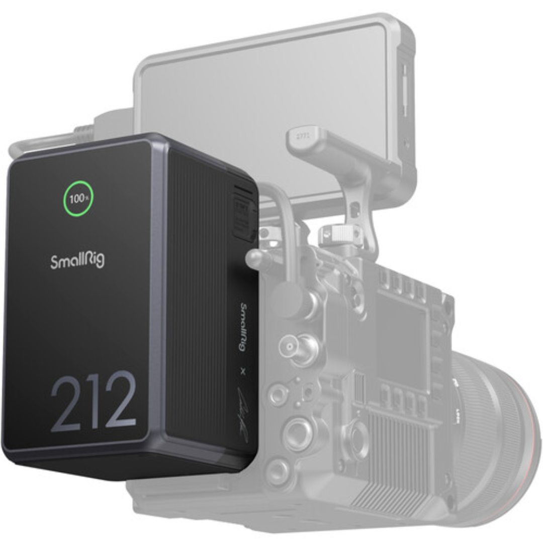 Bateria Smallrig VB212 Mini V-Mount – 212Wh, Carga Rápida 100W e Display OLED