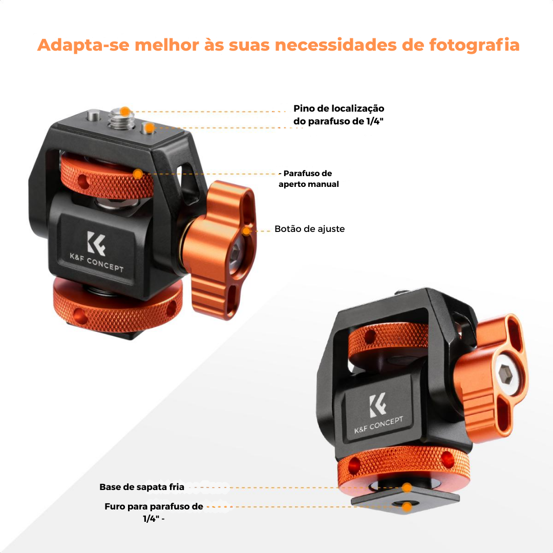 Suporte de Monitor K&F Concept com Montagem Universal – Ajustável e Resistente para Câmeras e Rigs