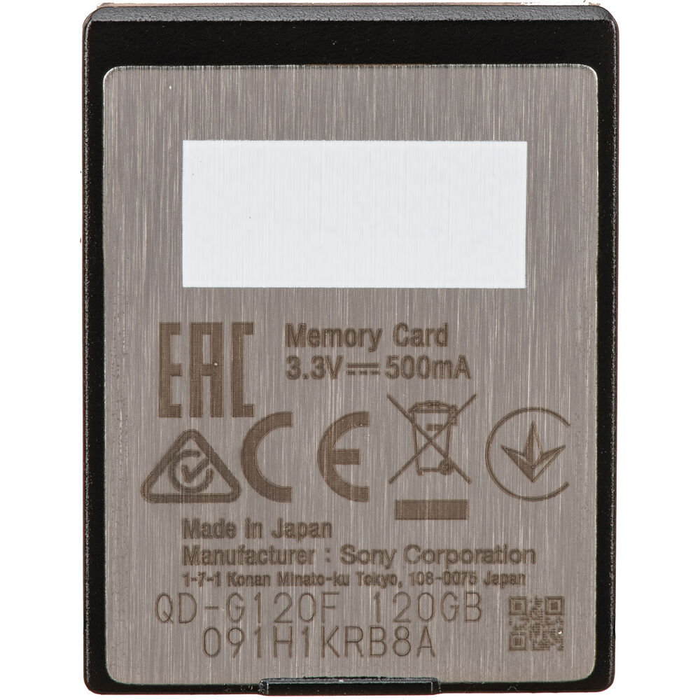 Cartão de Memória XQD Sony 120GB Serie G 440MB/s
